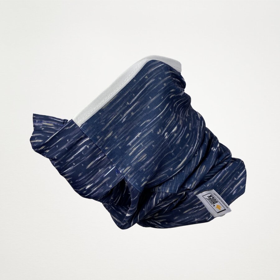 funnyazul3 Tubular Duck | Braga de cuello con mascarilla, diseño jaspeado azul