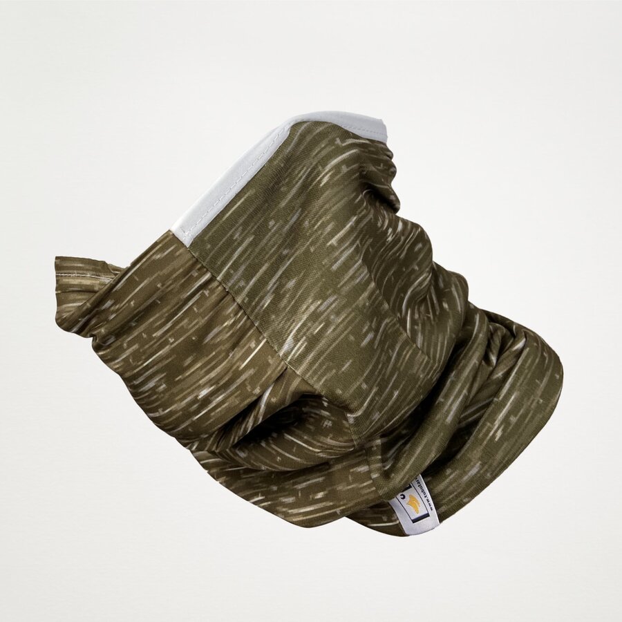 jasp2 Tubular Duck | Braga de cuello con mascarilla, diseño jaspeado marrón