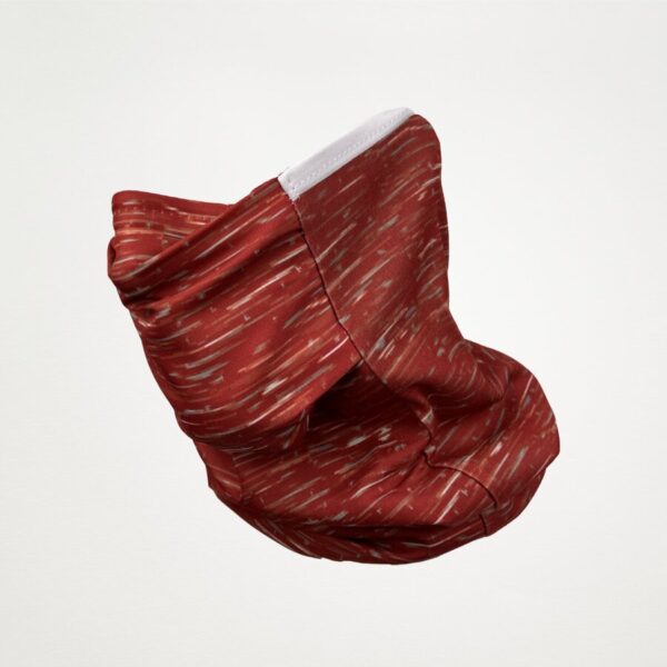 Tubular Duck | Braga de cuello con mascarilla, diseño jaspeado rojo